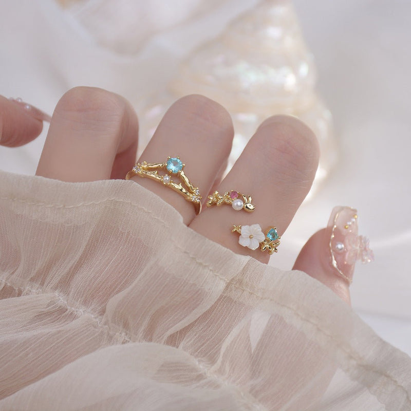 Kirschblüten-Ring-Set