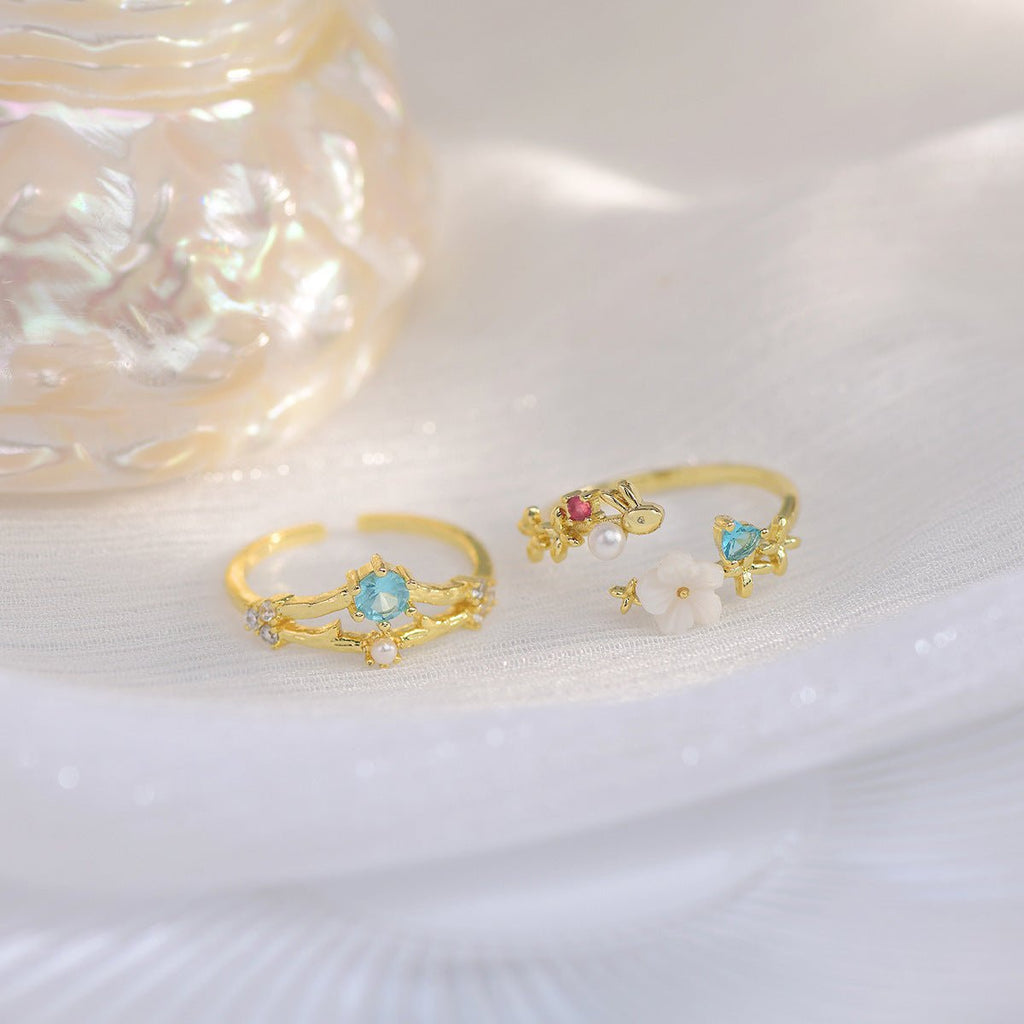 Kirschblüten-Ring-Set