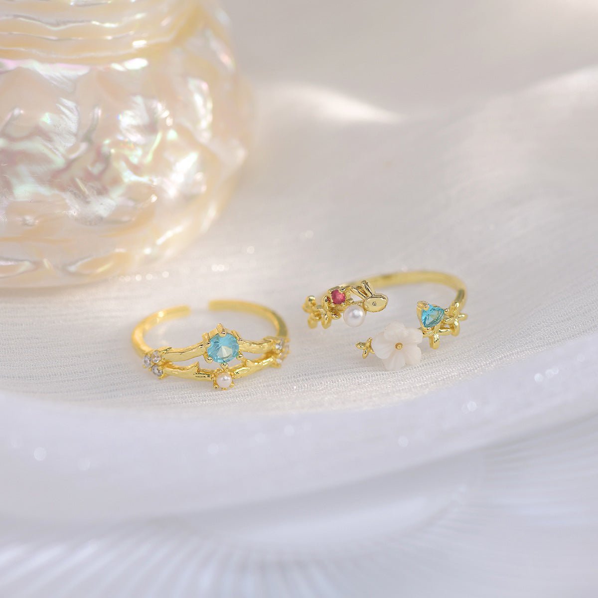 Kirschblüten-Ring-Set