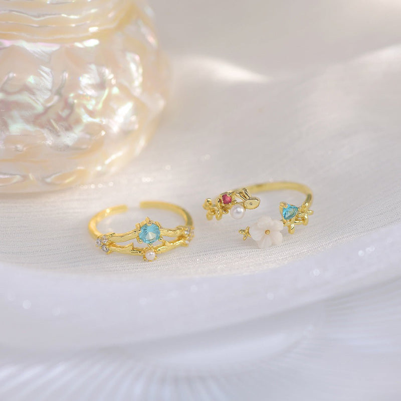 Kirschblüten-Ring-Set