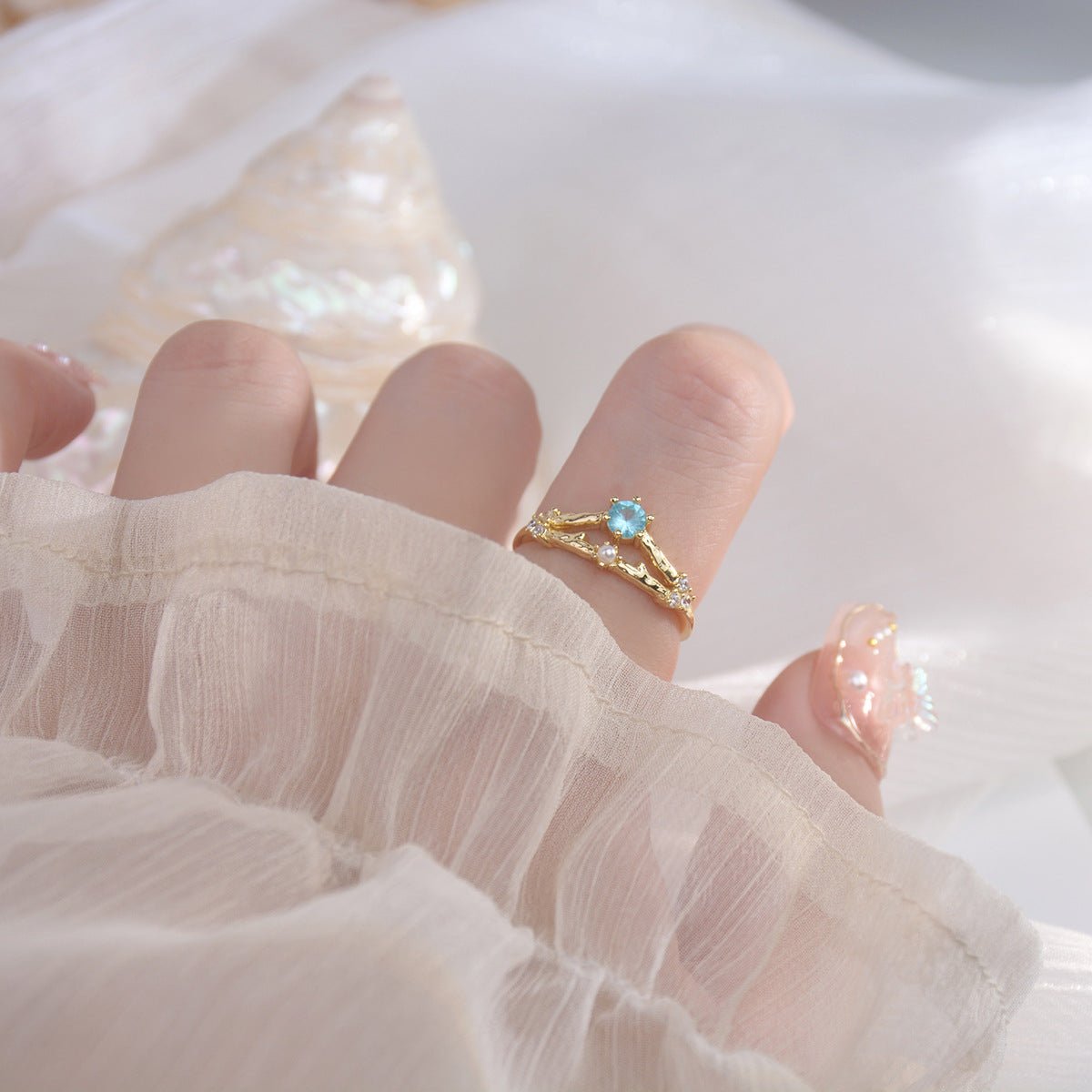 Kirschblüten-Ring-Set