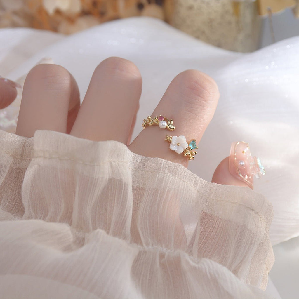 Kirschblüten-Ring-Set