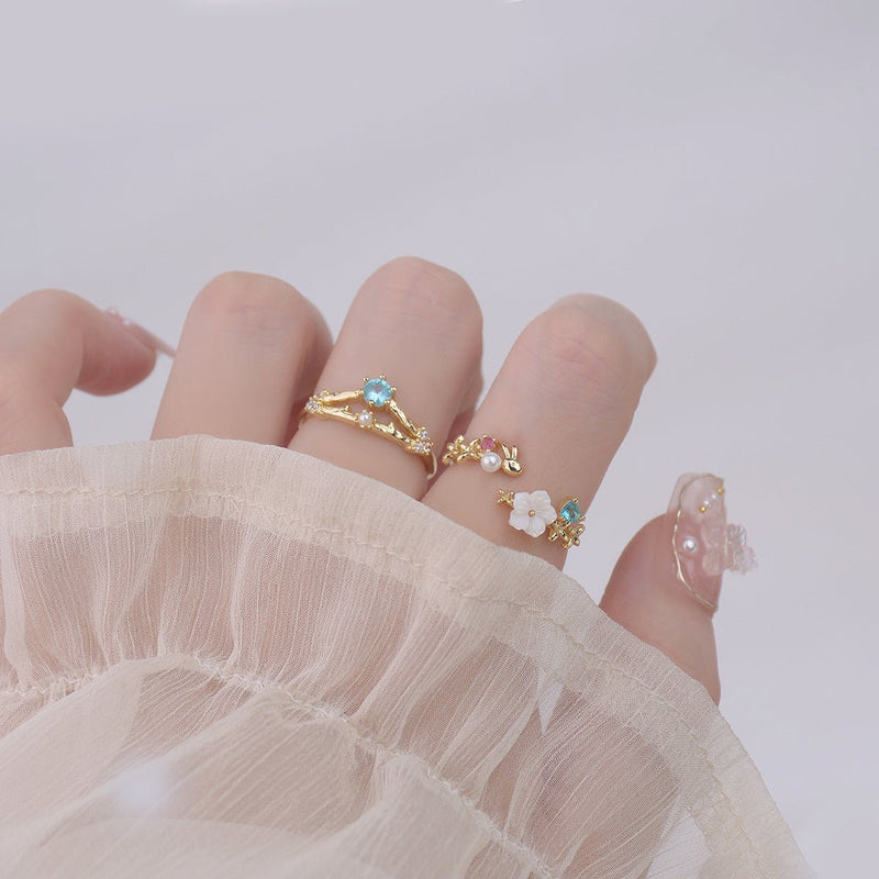 Kirschblüten-Ring-Set