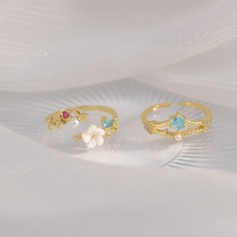 Kirschblüten-Ring-Set