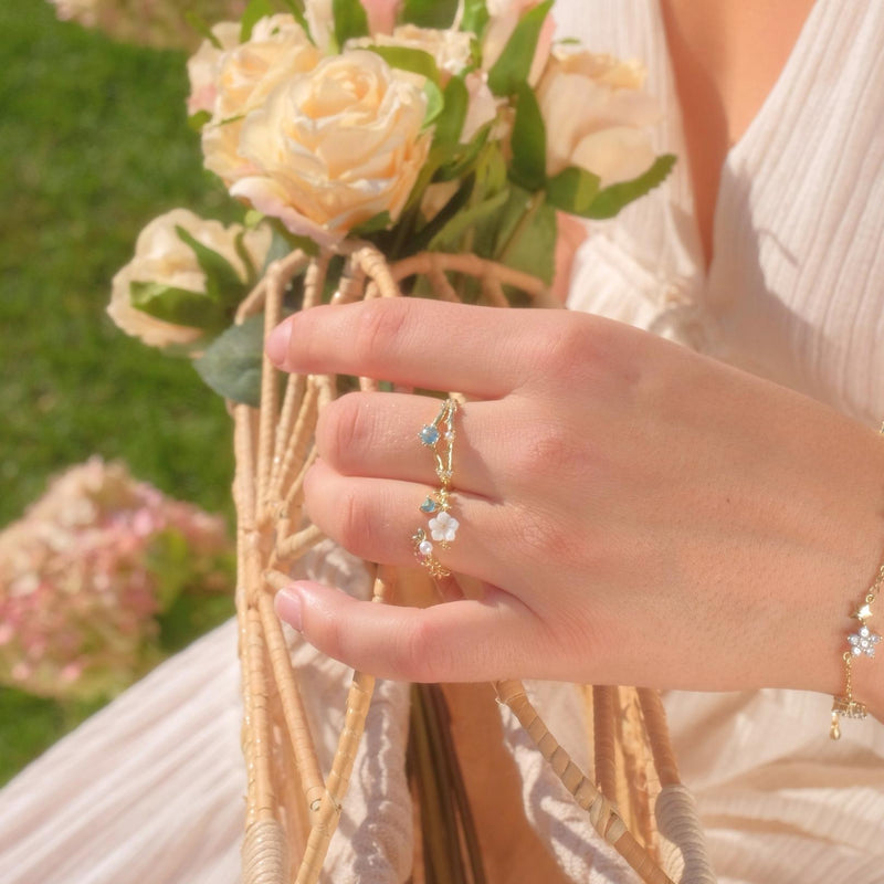 Kirschblüten-Ring-Set