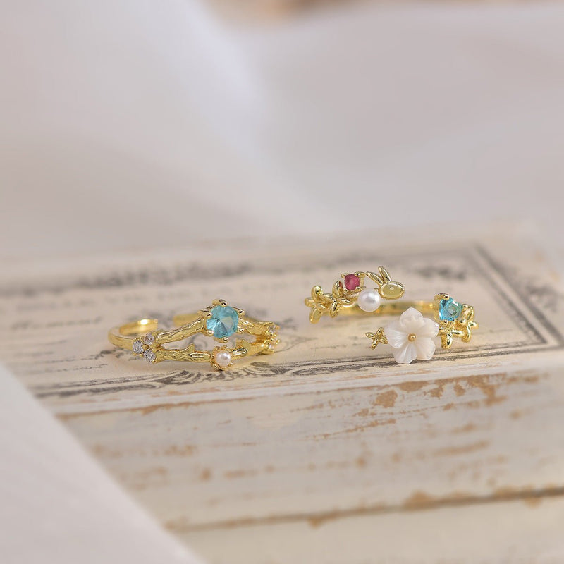 Kirschblüten-Ring-Set