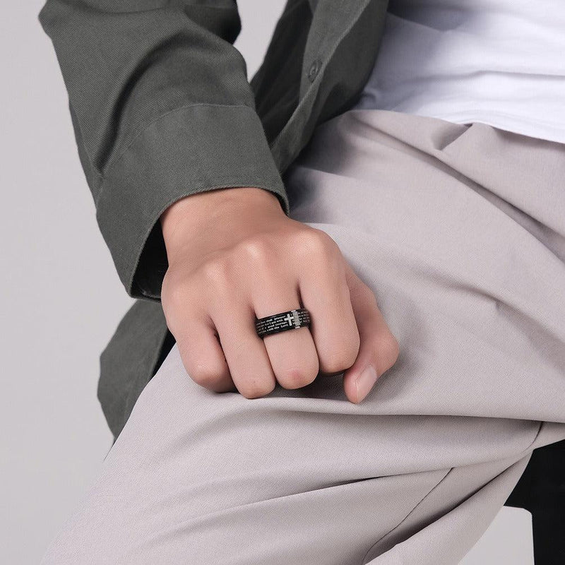 Christlicher Schrift-Spinnerring