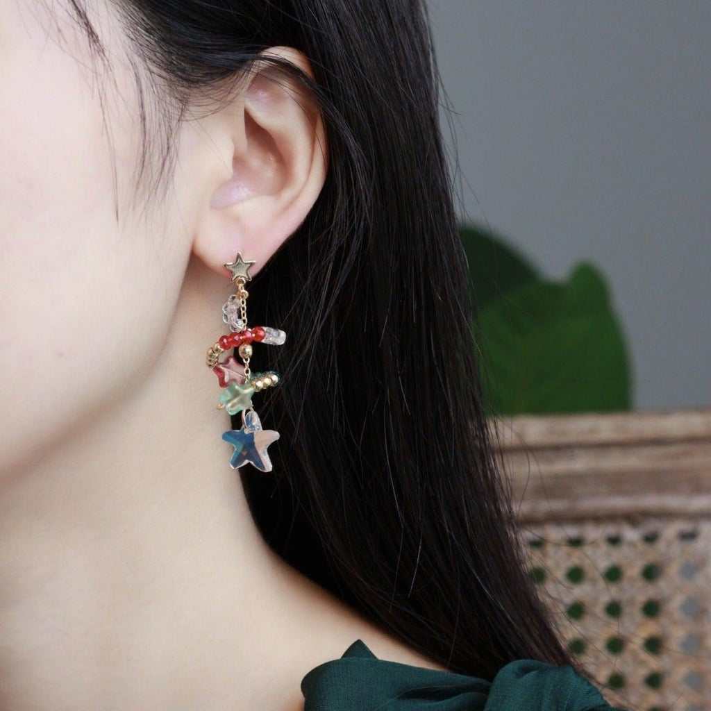 Weihnachtsbaum-Ohrringe