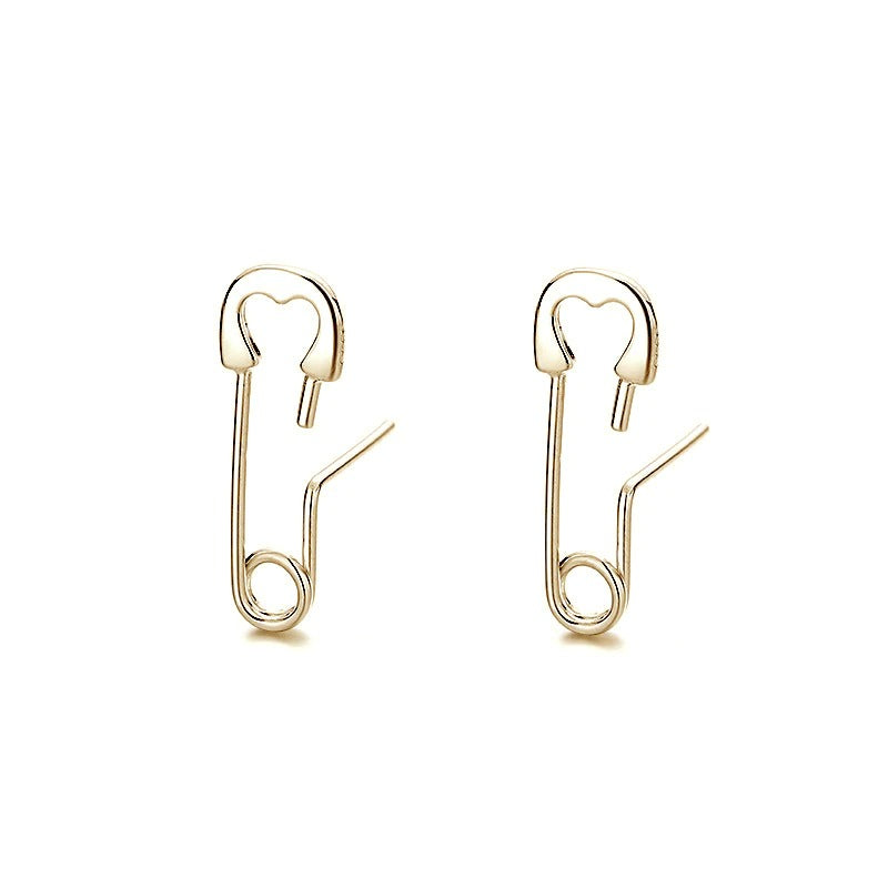 Einzigartige Ohrstecker im Punk-Stil mit Sicherheitsnadel im Gothic-Stil