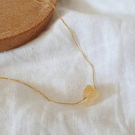 Citrin-Halskette mit Geburtsstein für November