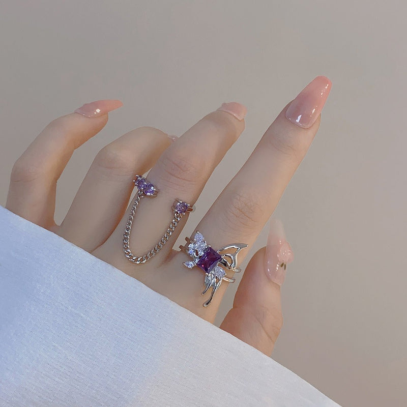 [Ausverkauf] Amethyst Ring Set