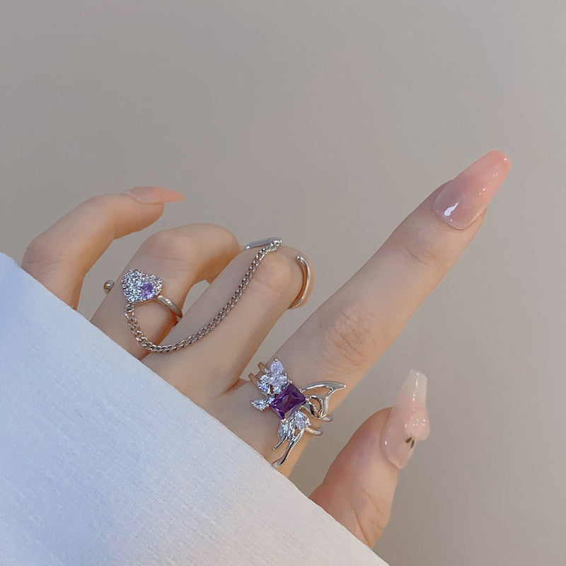 [Ausverkauf] Amethyst Ring Set