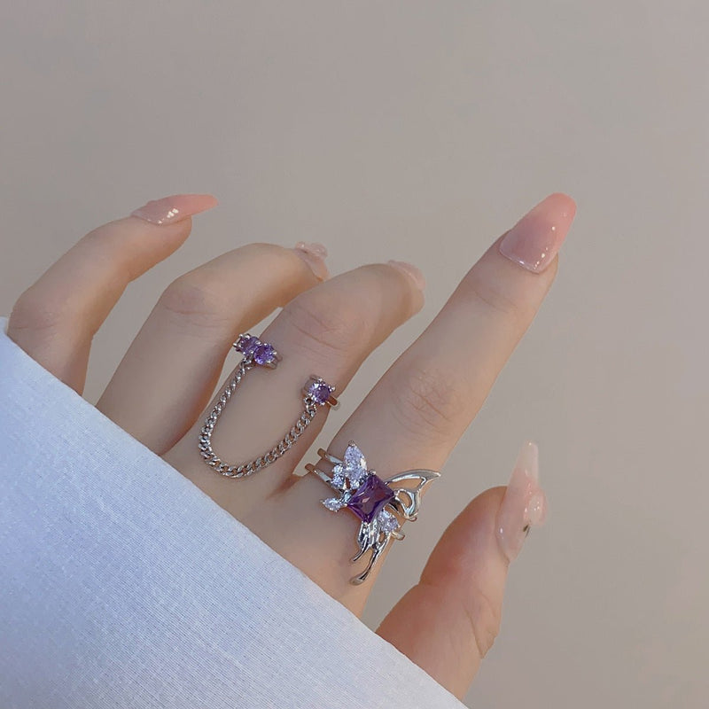 [Ausverkauf] Amethyst Ring Set