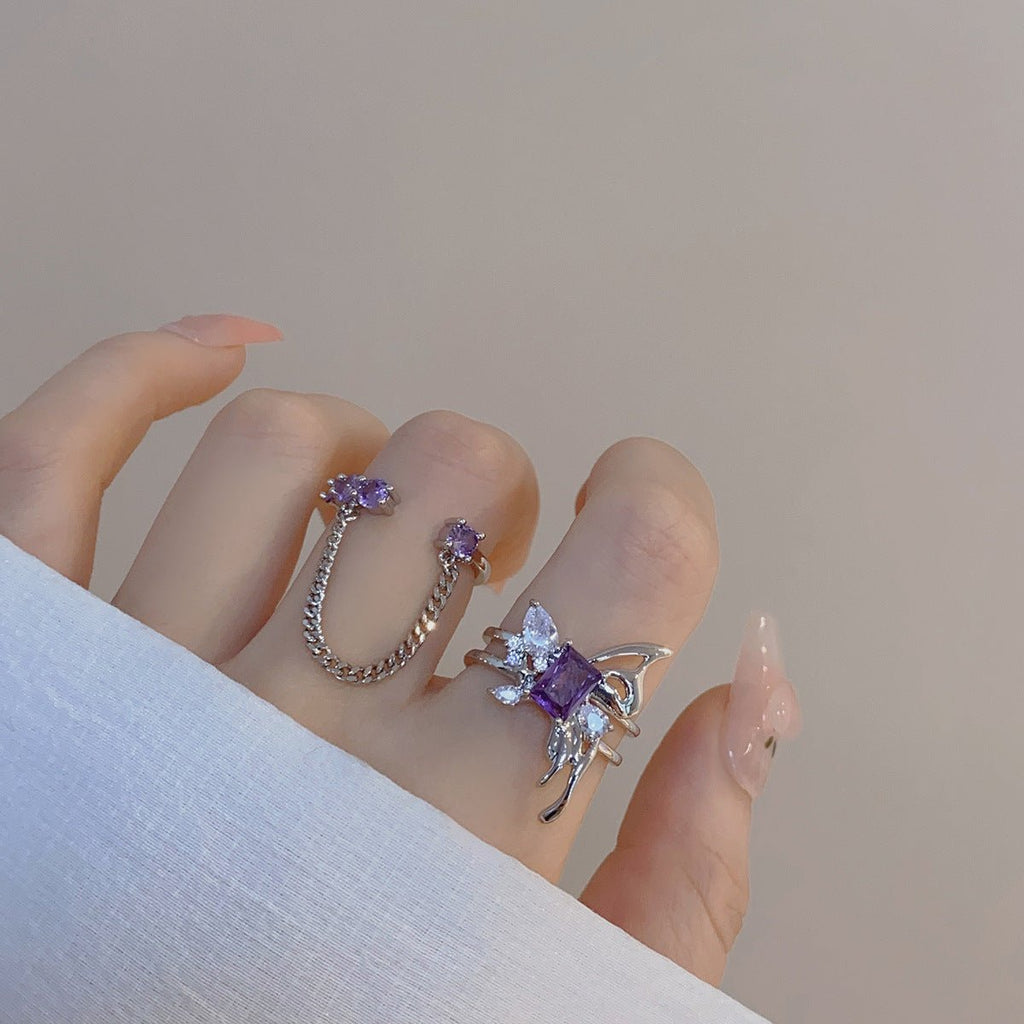 [Ausverkauf] Amethyst Ring Set