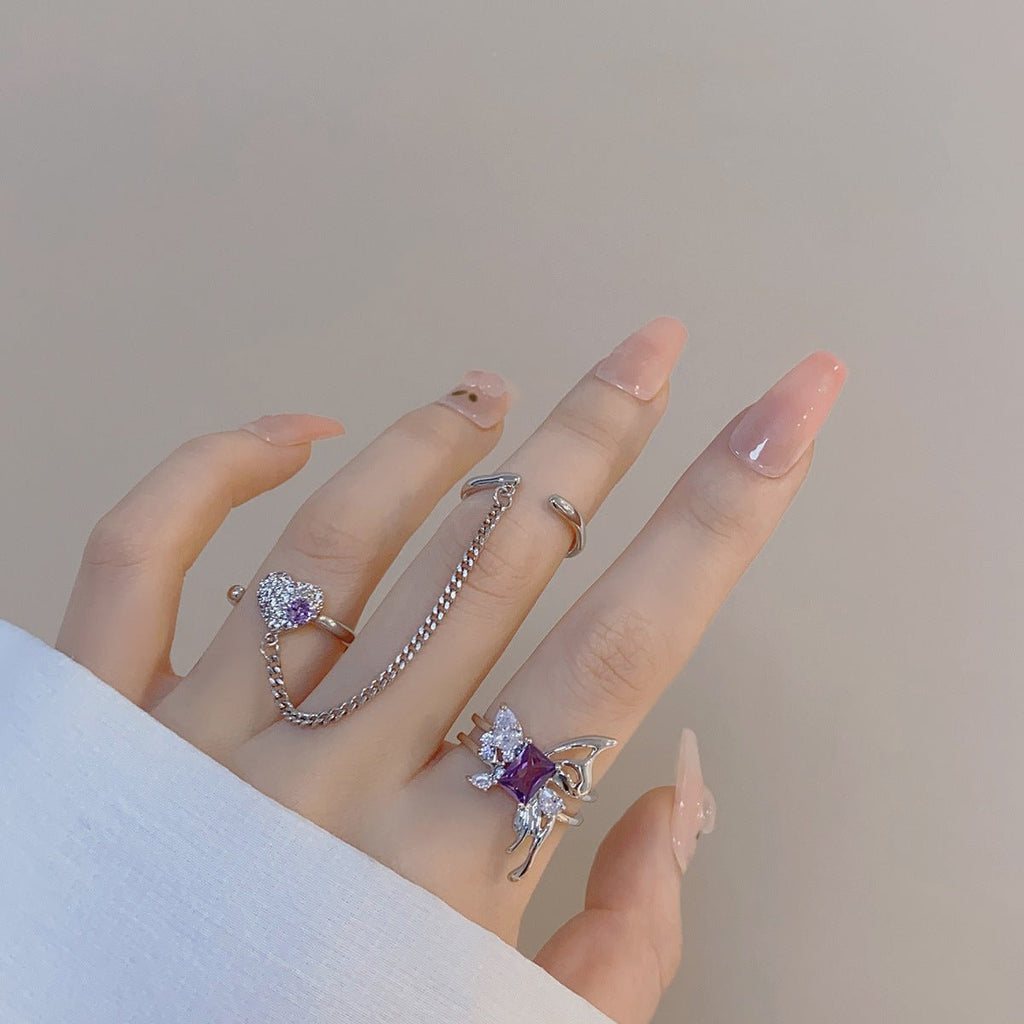 [Ausverkauf] Amethyst Ring Set