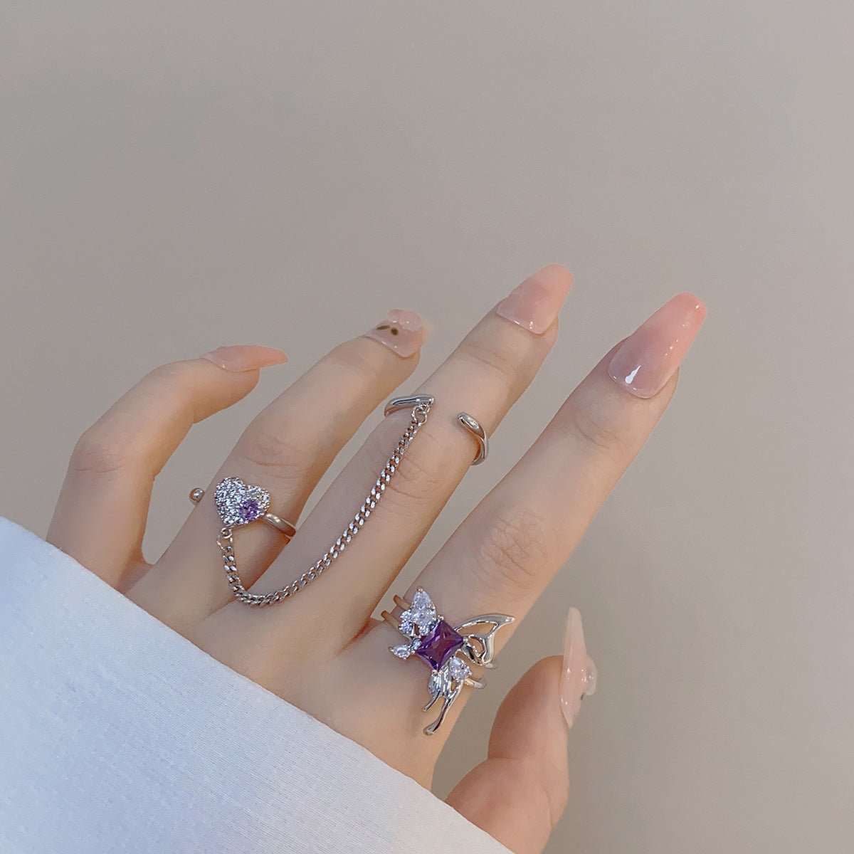 [Ausverkauf] Amethyst Ring Set