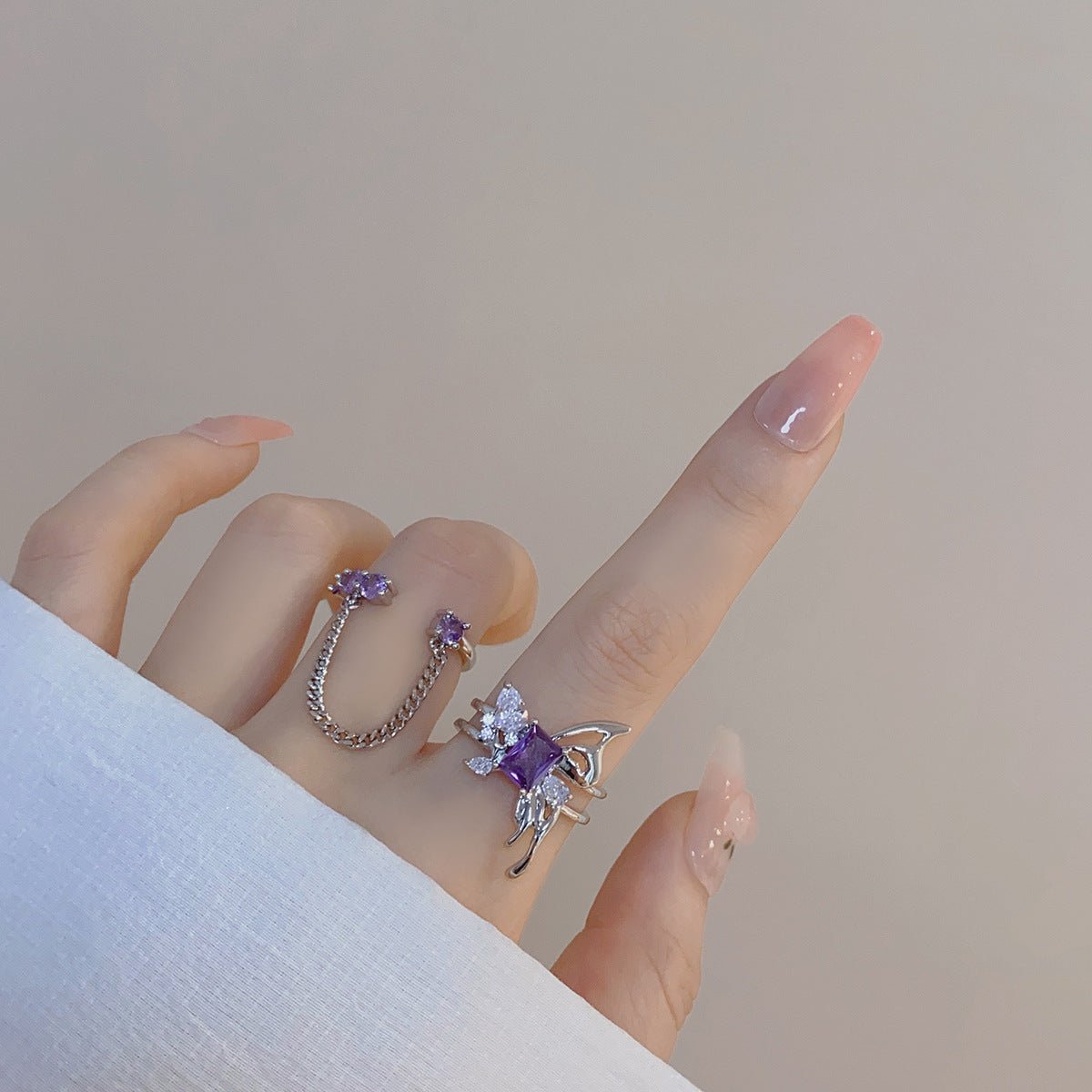 [Ausverkauf] Amethyst Ring Set