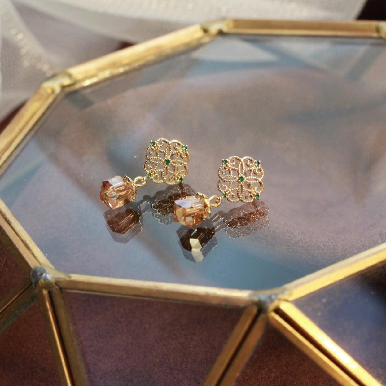 Barock Ohrringe - Bernstein