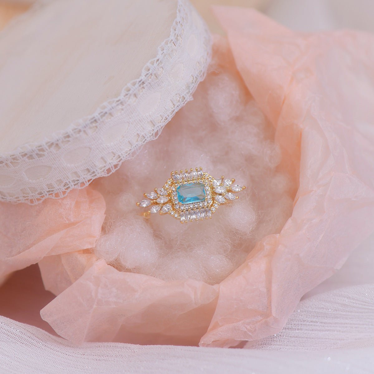 [Ausverkauf] Blauer Edelsteinring - Arielle