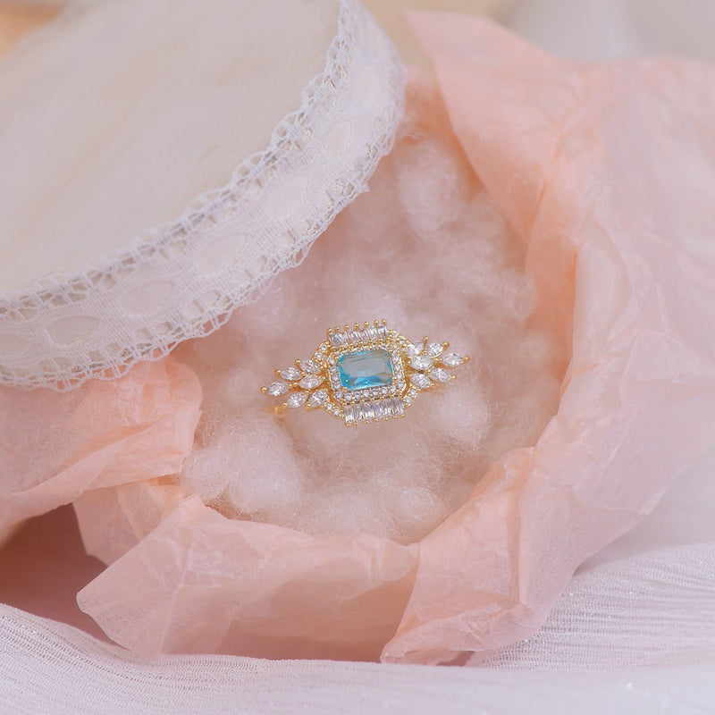 [Ausverkauf] Blauer Edelsteinring - Arielle