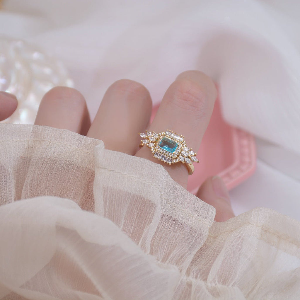 [Ausverkauf] Blauer Edelsteinring - Arielle