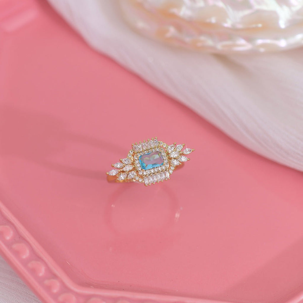 [Ausverkauf] Blauer Edelsteinring - Arielle