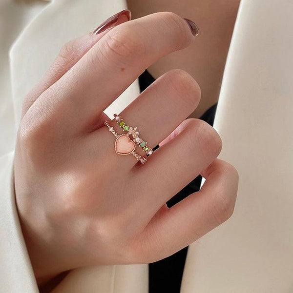 [Ausverkauf] Blumenherzring - Emma