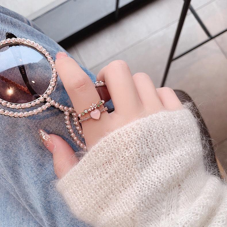 [Ausverkauf] Blumenherzring - Emma