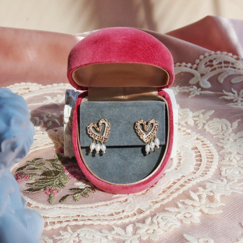 Ohrstecker mit Herz und Perle