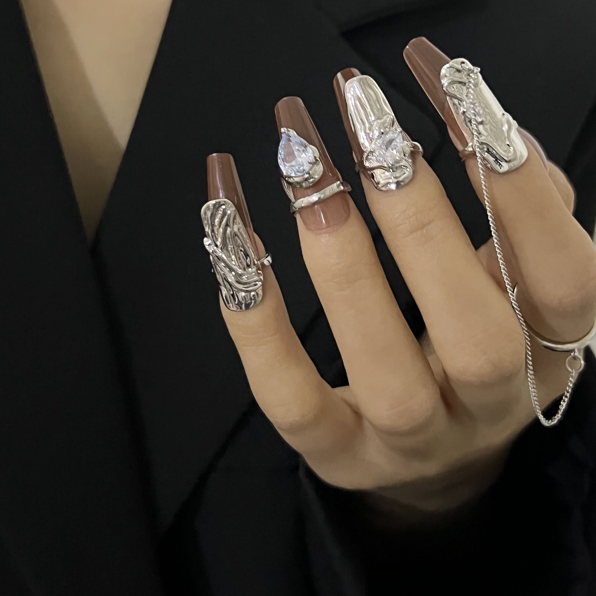 [Ausverkauf] Nail Art Ringe - Alita (4er Set)