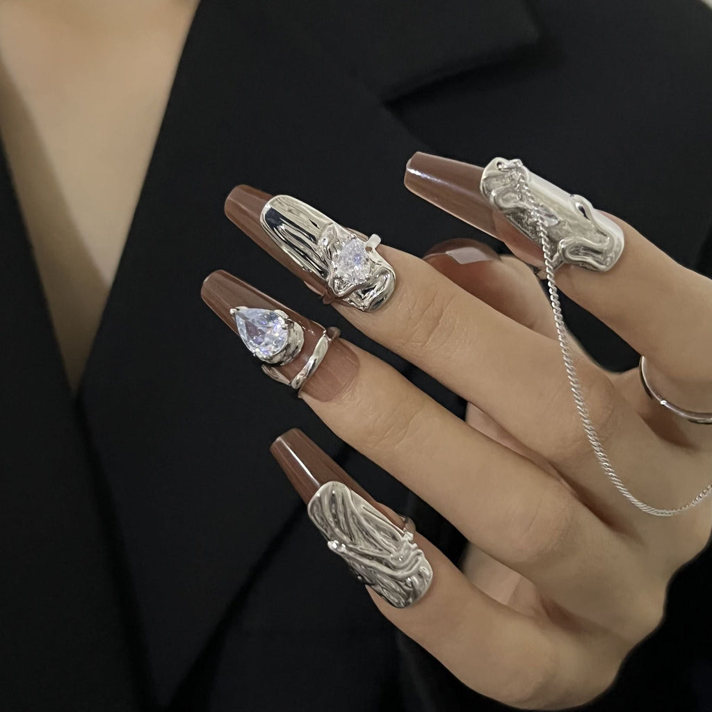 [Ausverkauf] Nail Art Ringe - Alita (4er Set)