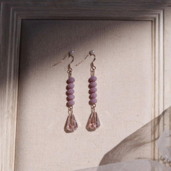 [Ausverkauf] Lila Kristallohrring