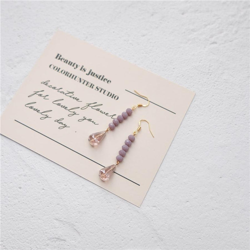 [Ausverkauf] Lila Kristallohrring