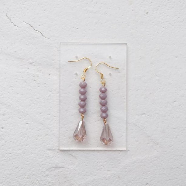 [Ausverkauf] Lila Kristallohrring