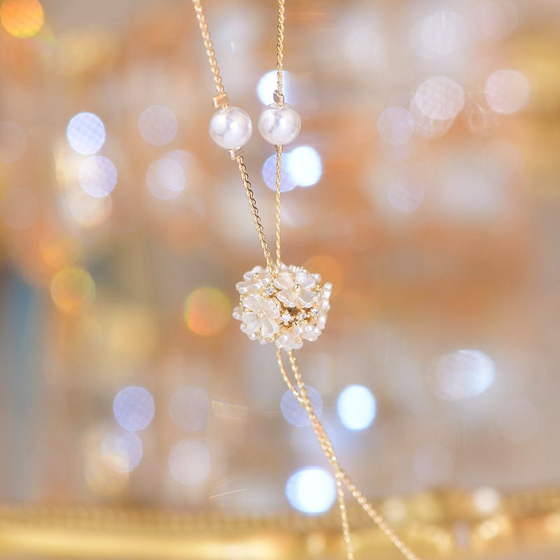 [Ausverkauf] Muschelblumen-Halskette