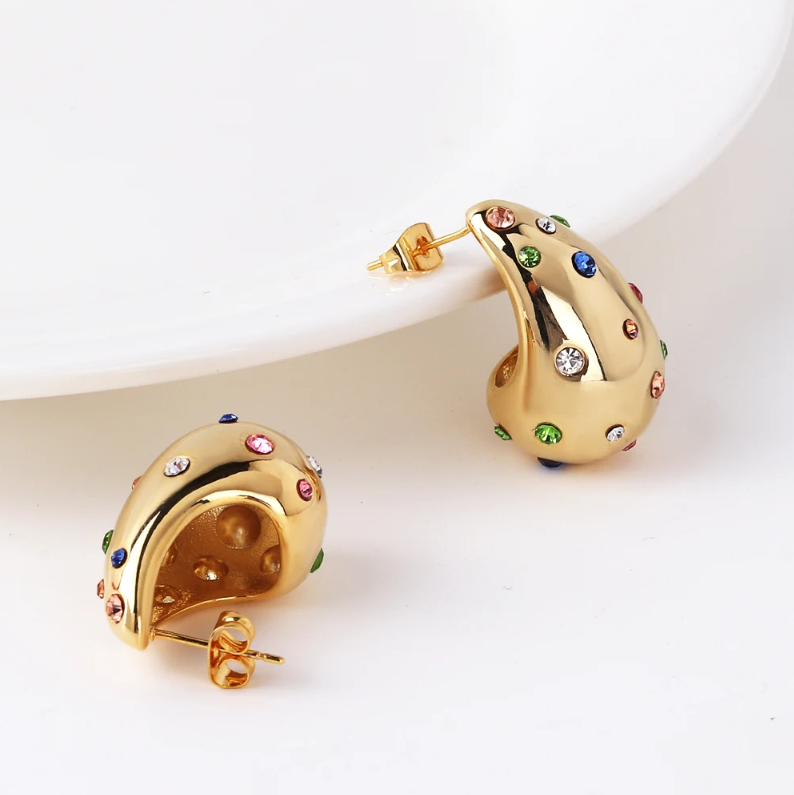 Chavri - Liquid drop Zirkon Ohrringe