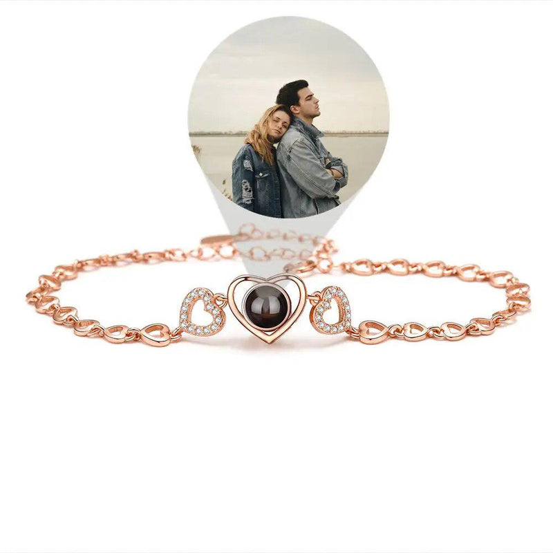 Kristallherz-Projektionsarmband