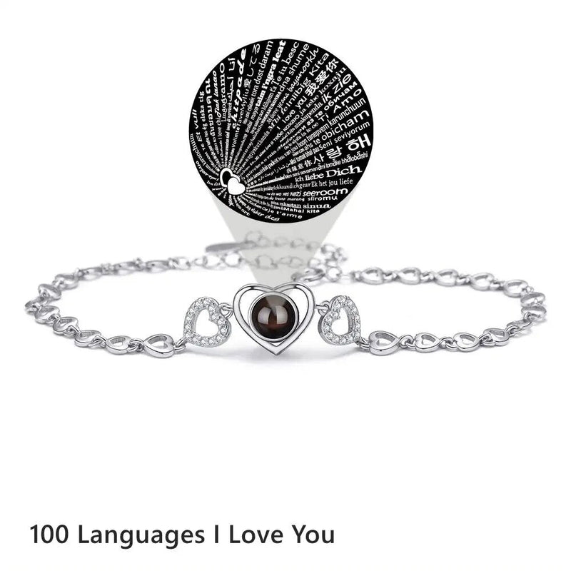 Kristallherz-Projektionsarmband