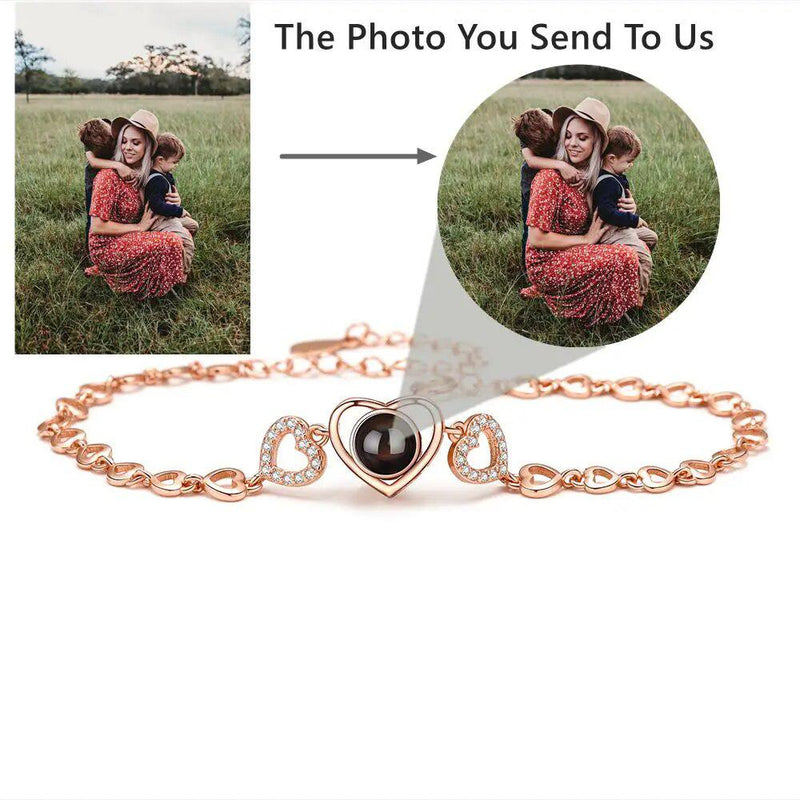 Kristallherz-Projektionsarmband