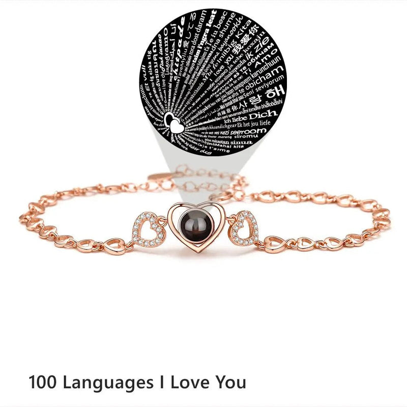 Kristallherz-Projektionsarmband