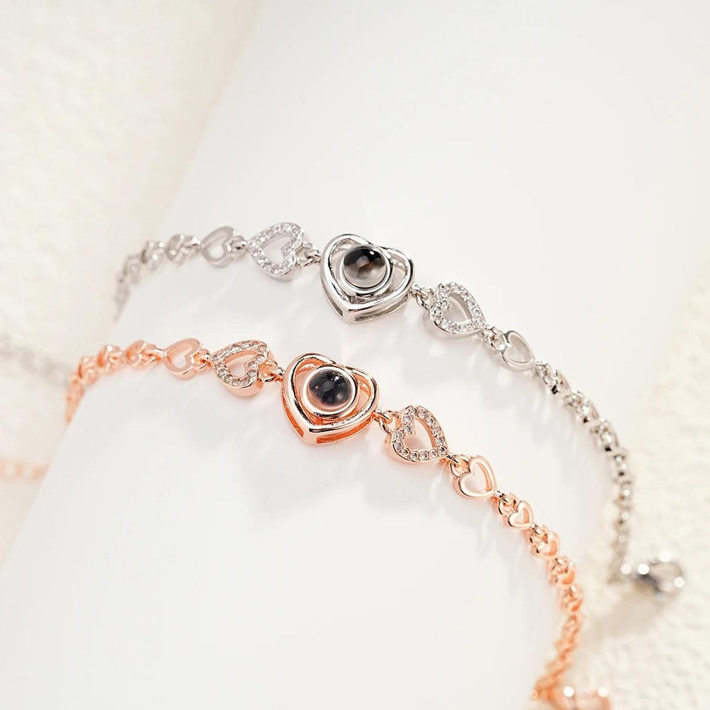 Kristallherz-Projektionsarmband