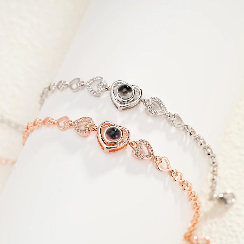 Kristallherz-Projektionsarmband