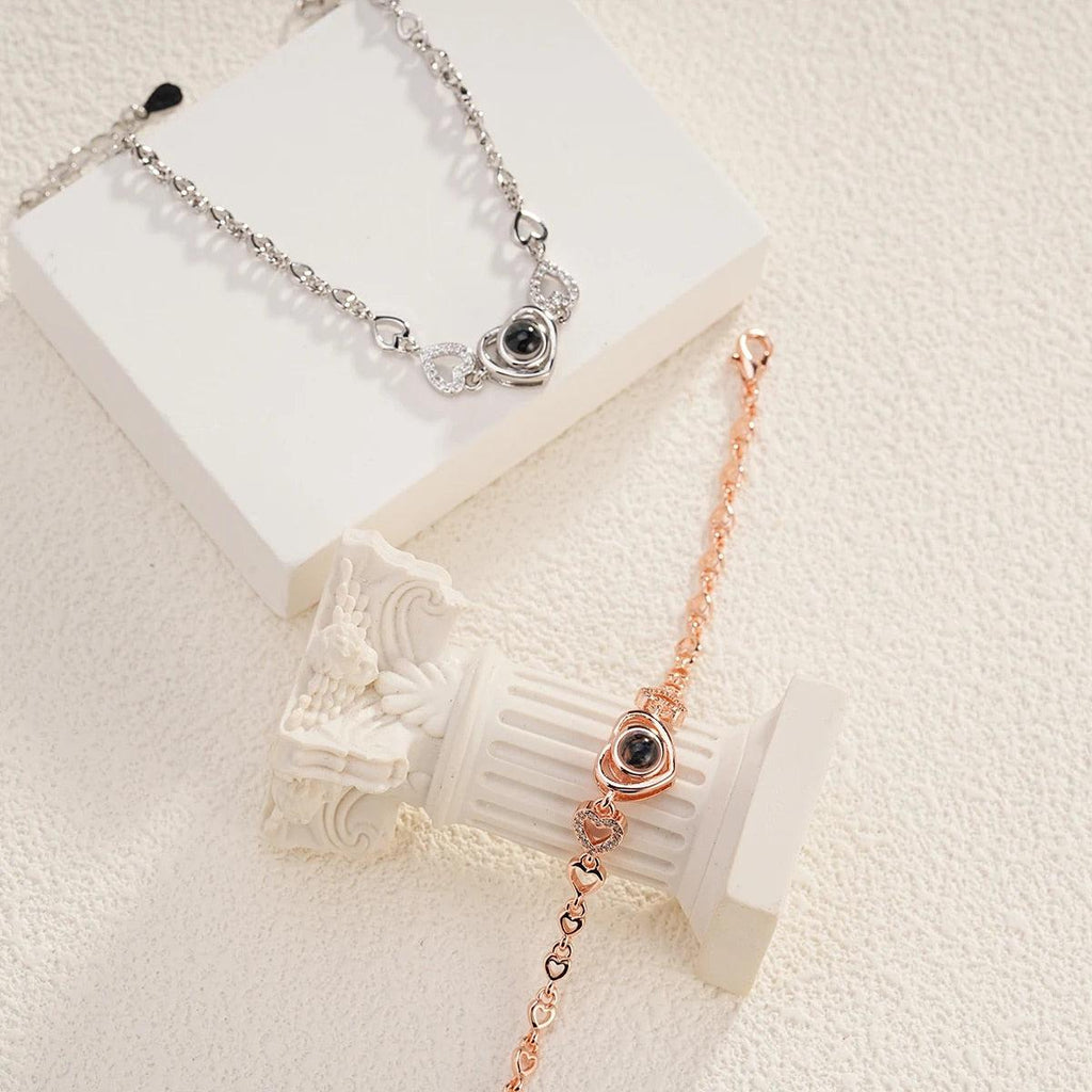 Kristallherz-Projektionsarmband