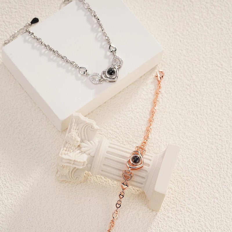 Kristallherz-Projektionsarmband