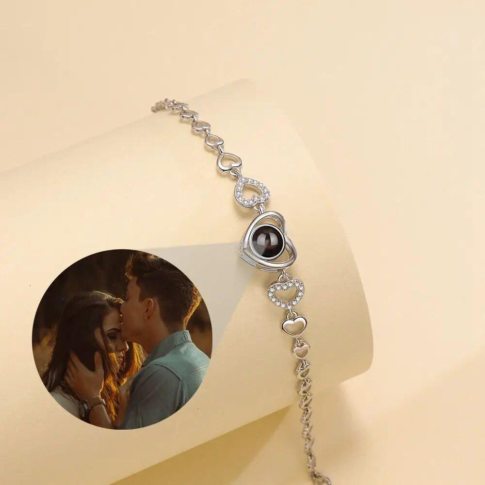 Kristallherz-Projektionsarmband