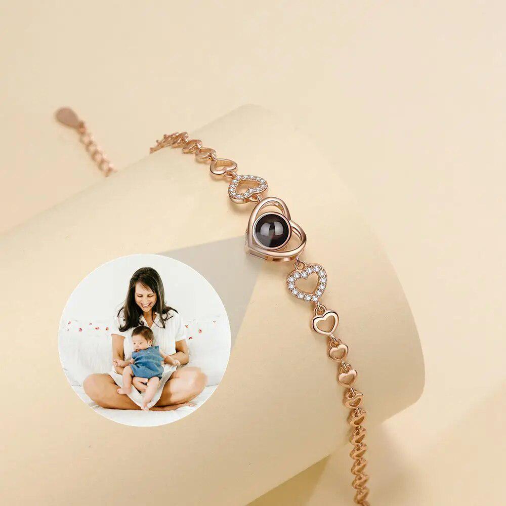 Kristallherz-Projektionsarmband