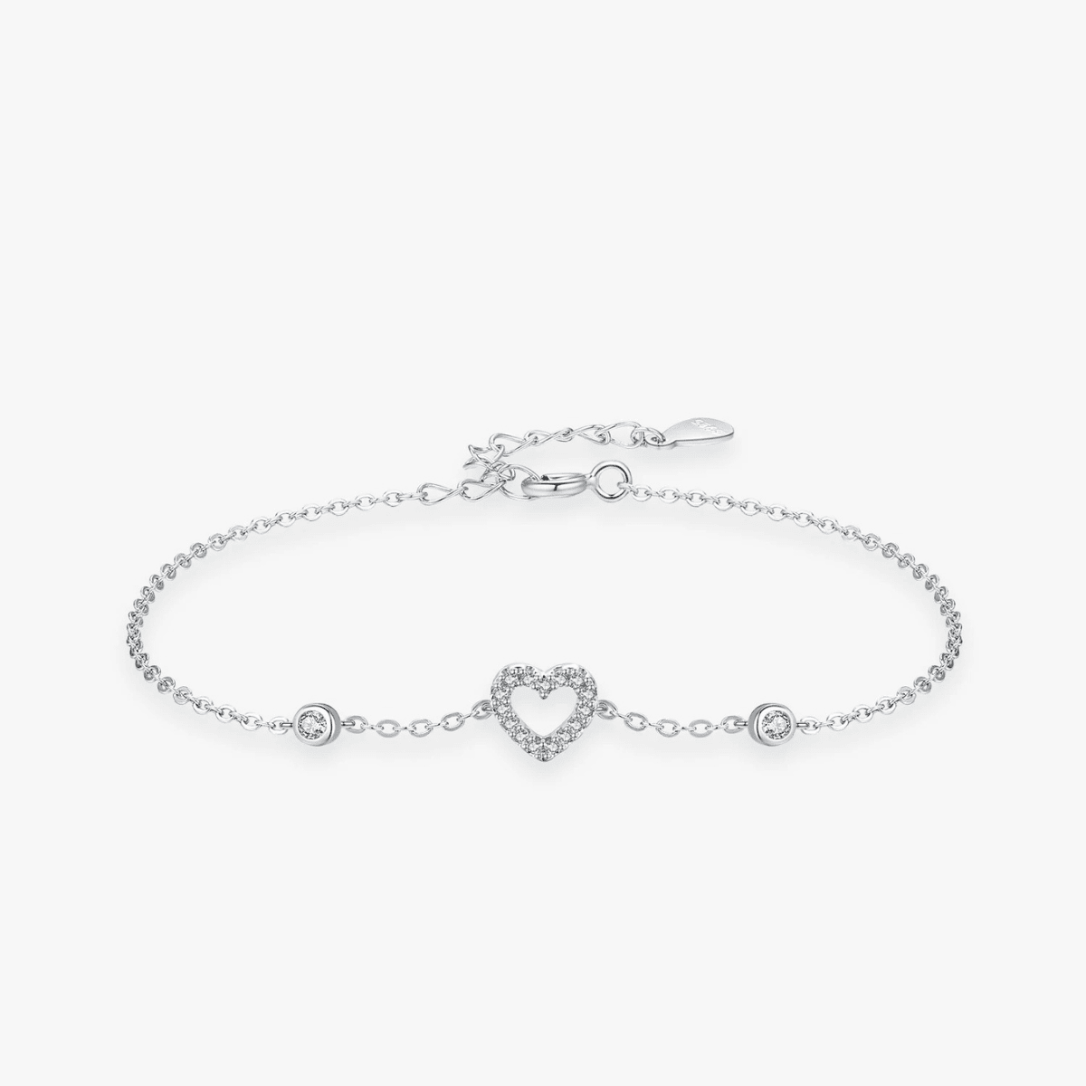 Armband mit Herzanhänger aus Zirkonia