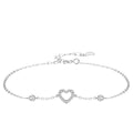 Armband mit Herzanhänger aus Zirkonia