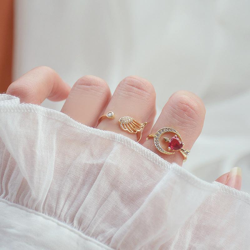 Amors Pfeil-Ring-Set