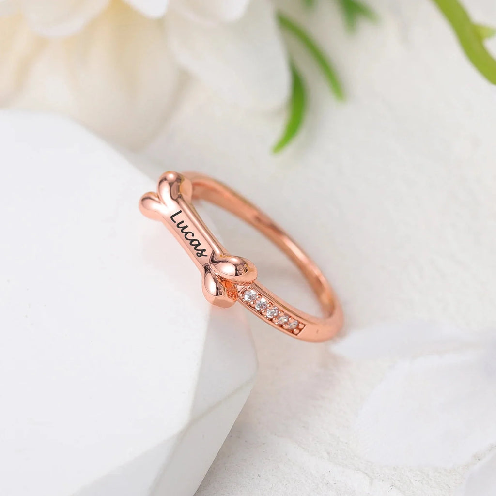 Personalisierter Hundenamensring